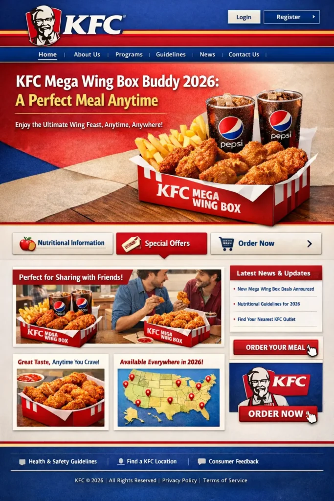 KFC Mega Wing Box Buddy 2026: A Perfect Meal Anytime