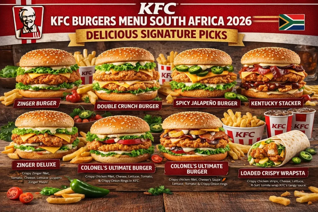 KFC Burgers Menu South Africa 2026 Delicious Signature Picks