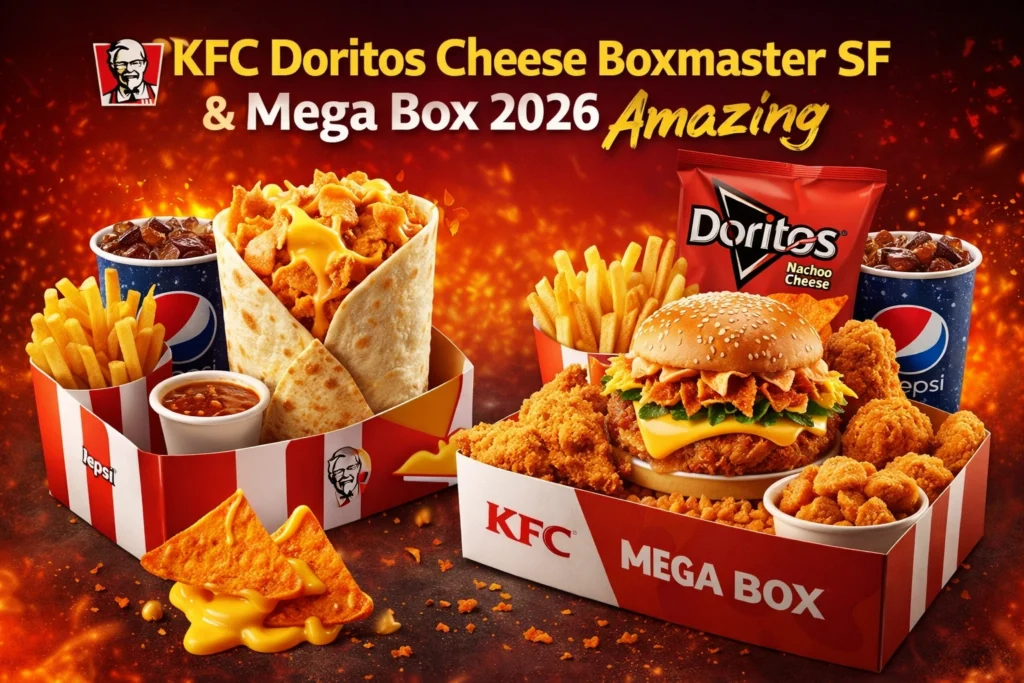 KFC Doritos Cheese Boxmaster SF & Mega Box 2026 Amazing