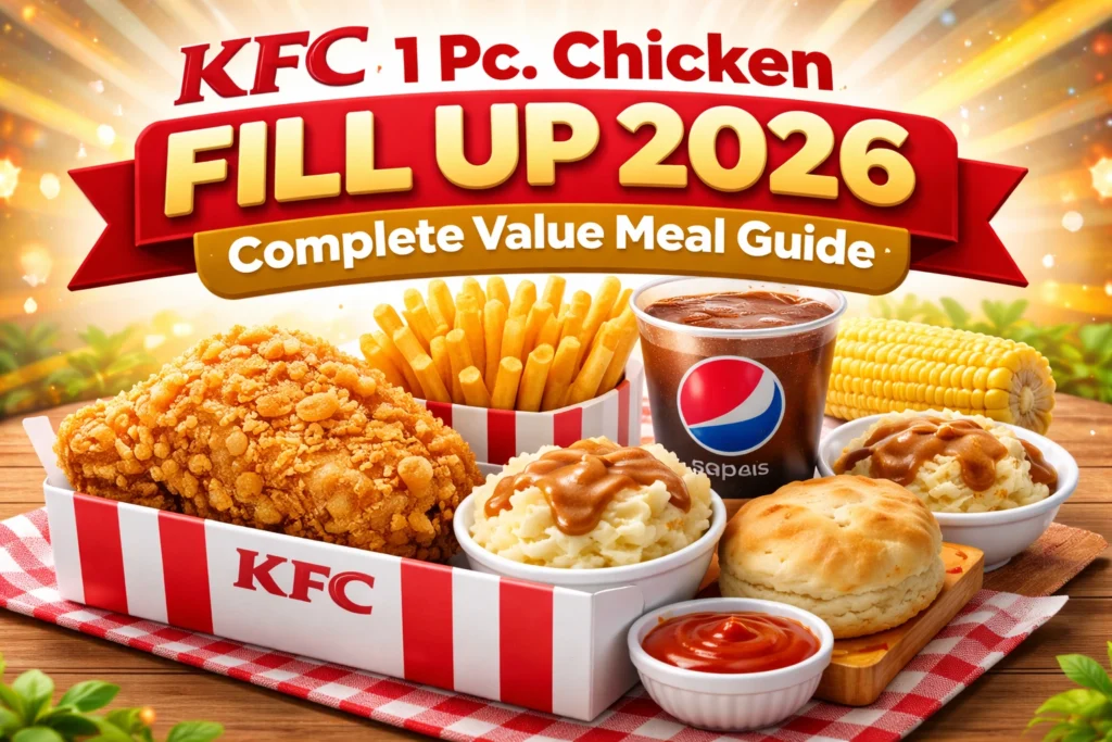 KFC 1 Pc. Chicken Fill Up 2026: Complete Value Meal Guide