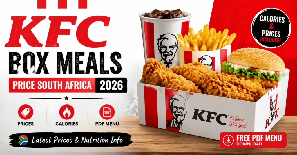 Kfc Box Meals Price South Africa 2026 | Calories & Pdf