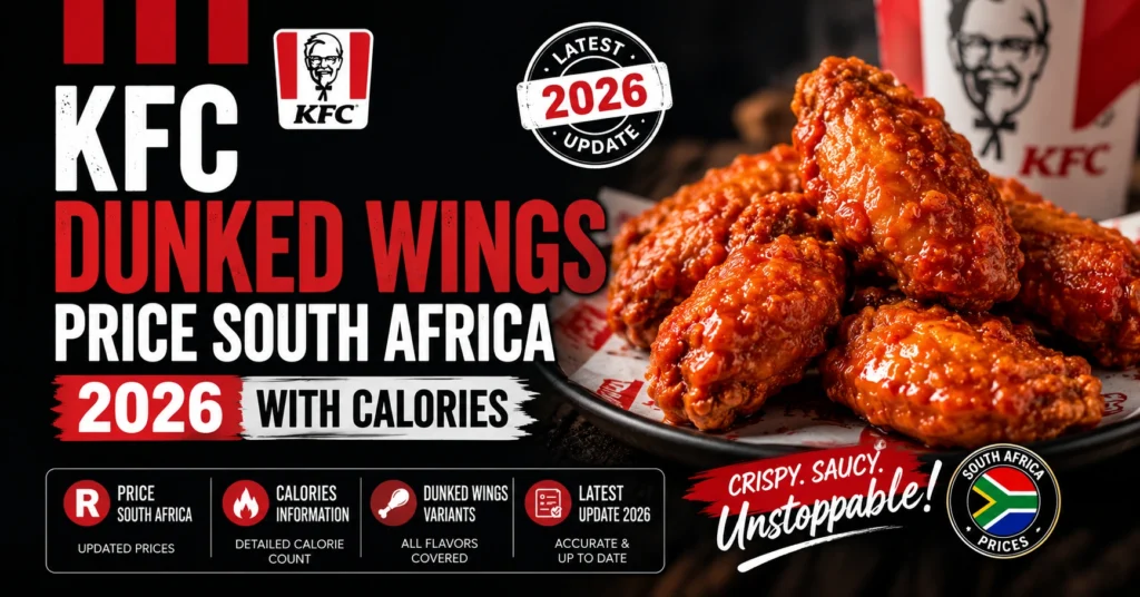 Kfc Dunked Wings Price South Africa 2026 With Calories