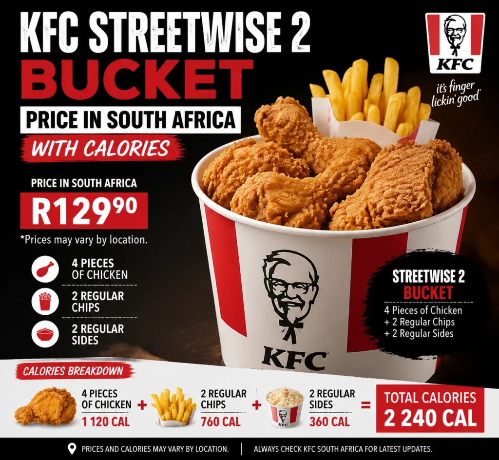 Kfc Streetwise 2 Bucket Price South Africa With Calories