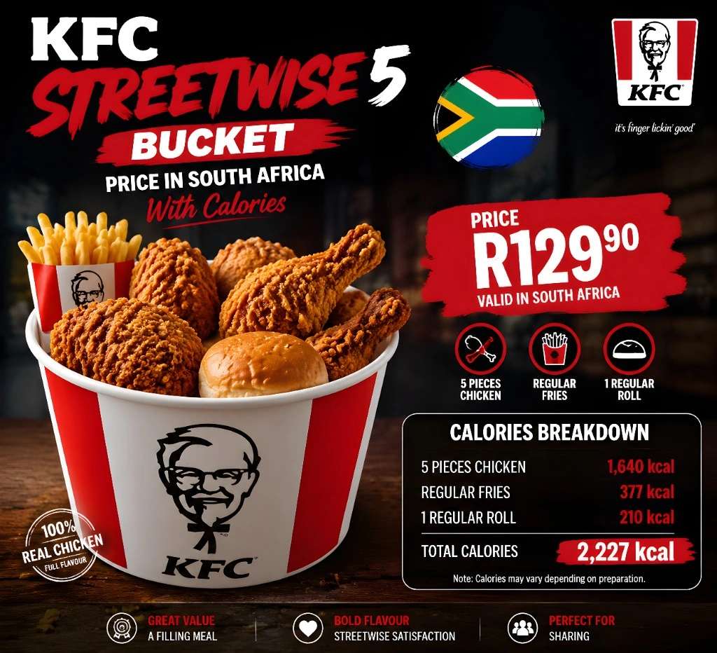 Kfc Streetwise 5 Bucket Price South Africa With Calories