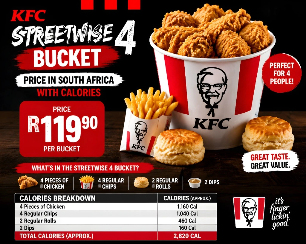 Kfc Streetwise 4 Bucket Price South Africa With Calories
