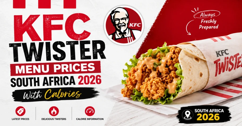 Kfc Twister Menu Prices South Africa 2026 With Calories
