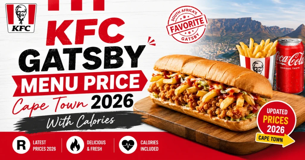 Kfc Gatsby Menu Price Cape Town 2026 With Calories